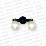 Aplique B. Circular Barra Lineal Negro Doble Cabezal Movil PVC 2*E27 (50.515)