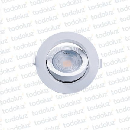 Spot Led Redondo Movil p/ Embutir Borde Blanco 7W Luz Neutra 4000°k