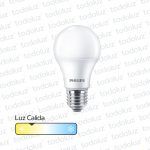 Lamp. Led Bulbo A60 15W 1300lm E27 Luz Calida 3000°k 220Vac Philips