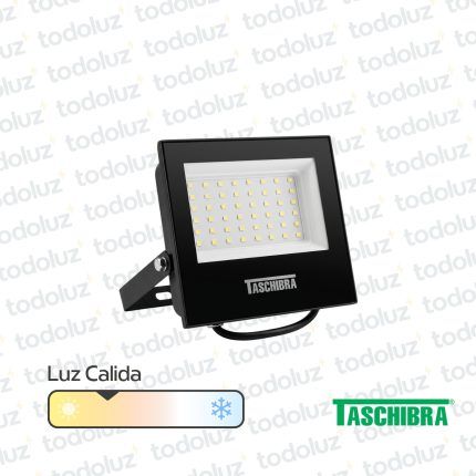Proyector Multiled Slim 50W 4000lm Luz Calida 3000°k 220Vac IP65 Taschibra