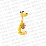 Luminaria de Mesa Perrito Amarillo c/Lapicero 6w 3Tonos 3Intensidades + Luz Noctura 220Vac