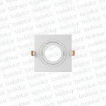 Spot Embutir Cuadrado Plano Movil Blanco p/Lamp. Par20 1*E27