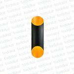 Aplique Ext. Bidireccional Cilindro Negro F/Dorado 6W Luz Calida 3000°k (57.472)