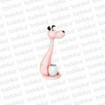 Luminaria de Mesa Perrito Rosa c/Lapicero 6w 3Tonos 3Intensidades + Luz Noctura 220Vac