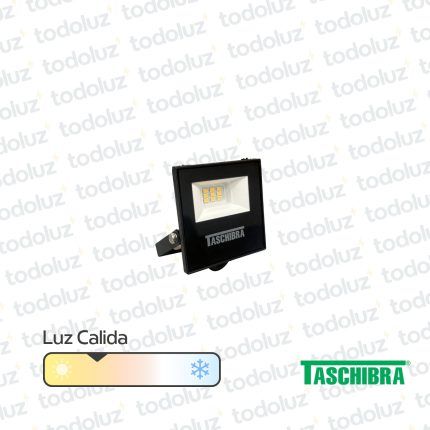 Proyector Multiled Slim 10W 800lm Luz Calida 3000°k 220Vac IP65 Taschibra