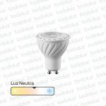 Lamp. Led Dicroica MR16 6W 540lm 40° GU10 Luz Neutra 4000°k 220Vac