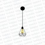 Colgante Triangular Negro Estilo Vintage 3*E27 (54.945)