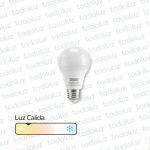 Lamp. Led Bulbo 9W 803lm E27 Luz Calida 3000°k 220Vac Taschibra