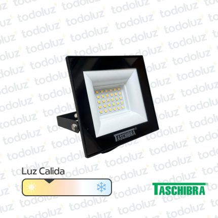 Proyector Multiled Slim 30W 2400lm Luz Calida 3000°k 220Vac IP65 Taschibra