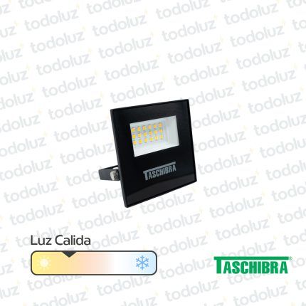 Proyector Multiled Slim 20W 1600lm Luz Calida 3000°k 220Vac IP65 Taschibra