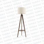 Luminaria de Pie Tripode 170cm Pantalla Circular Lino (56.256)