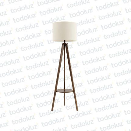 Luminaria de Pie Tripode 170cm Pantalla Circular Lino (56.256)