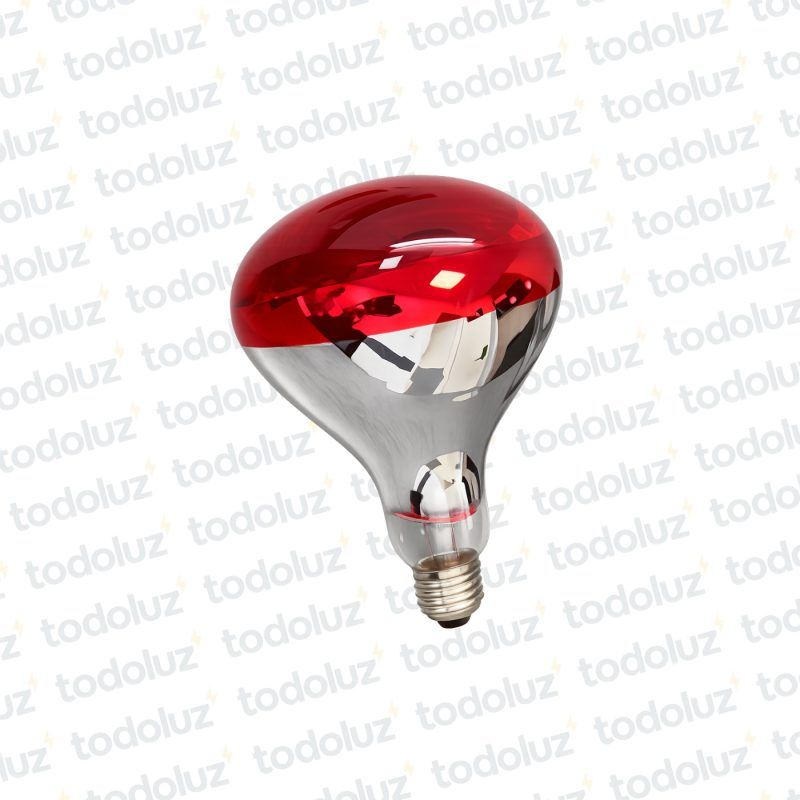 Lamp. Infrarrojo Dimerizable R125 250W E27 Luz Roja 1000°k 220Vac (terapeutico)