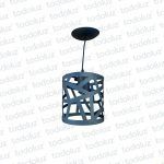 Colgante Cilindro Craquelado Negro 1*E27 (54.975)