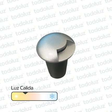 Spot Emb. p/ Piso Redondo Platil 1 Visor 1W IP67 Luz Calida 3000°k 220Vac (52.219)