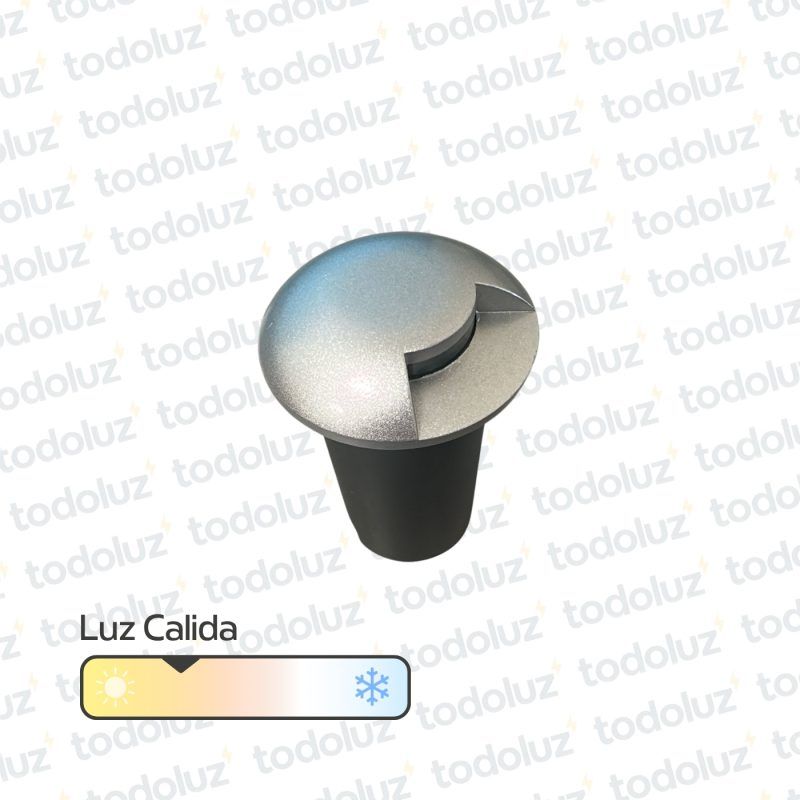 Spot Emb. p/ Piso Redondo Platil 1 Visor 1W IP67 Luz Calida 3000°k 220Vac (52.219)