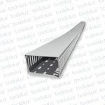 Cablecanal 80x50mm Ranurado Gris (x.tira/2mts)