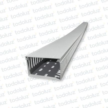 Cablecanal 80x50mm Ranurado Gris (x.tira/2mts)
