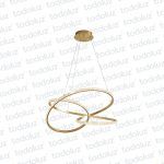 Colgante Aros Entrelazados Led Incorp. Efecto Diamante Acabado Dorado 60W Luz Calida 3000°k (54.1156)