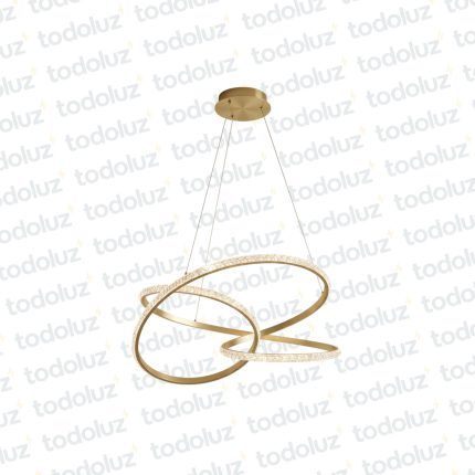 Colgante Aros Entrelazados Led Incorp. Efecto Diamante Acabado Dorado 60W Luz Calida 3000°k (54.1156)