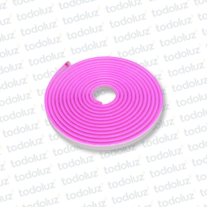 Manguera Led Neon 6mm Luz Rosada 12Vdc IP65 (x.Rollo/5m)