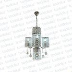 Colgante Cromado Cilindros Caireles Transp. 4*E27 (54.915)(Liquidacion)