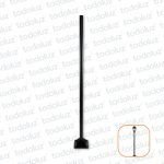 Poste Negro p/Jardin 1700mm (58.015.P)