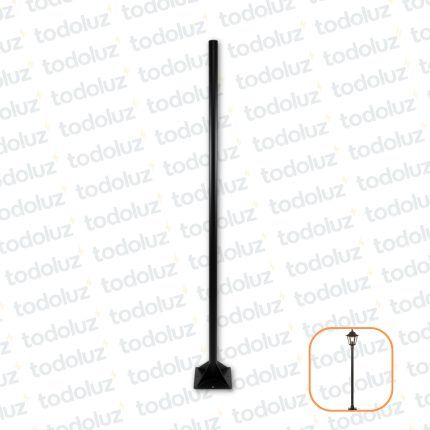 Poste Negro p/Jardin 1700mm (58.015.P)
