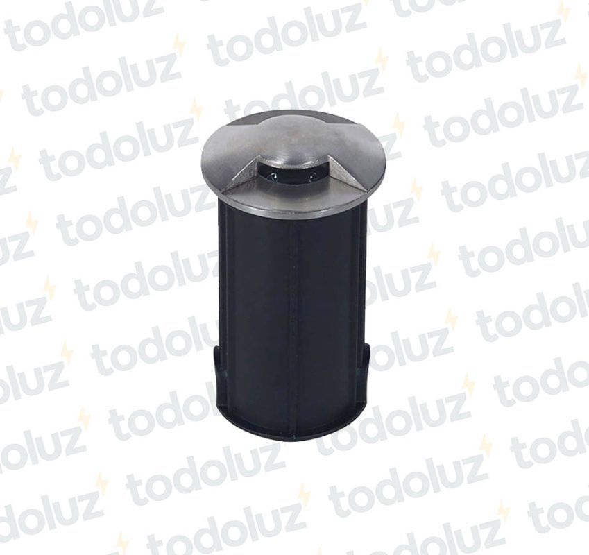 Spot Emb. p/ Piso Redondo Platil 1 Visor 1W IP67 Luz Calida 3000°k 220Vac (52.219)