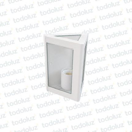 Aplique Ext. Triangular Blanco 3C Transp 1*E27 (57.484)