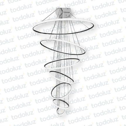 Colgante Septuple Anillo Blanco 185W Triple Tono (6500°k/4000°k/3000°k) c/Control (54.976)