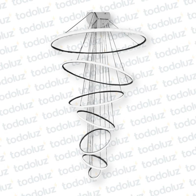 Colgante Septuple Anillo Blanco 185W Triple Tono (6500°k/4000°k/3000°k) c/Control (54.976)