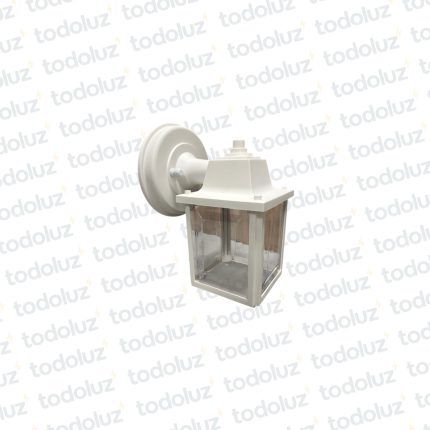 Farol p/ Pared Blanco Estilo Vintage Mini Ventana 4C Transp. 1*E27 (55.088)