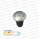 Spot Emb. p/ Piso Redondo Platil 2 Visor 1W IP67 Luz Calida 3000°k 220Vac (52.220)