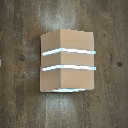 Aplique Ext. Bidireccional Cubo Blanco Doble Raja 1*G9 (57.106.Bl) (Liquidacion)