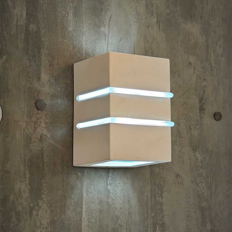 Aplique Ext. Bidireccional Cubo Blanco Doble Raja 1*G9 (57.106.Bl) (Liquidacion)