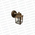 Farol p/ Pared Marron Estilo Vintage Mini Ventana 4C Transp. 1*E27 (55.086)