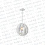 Colgante Esferico Abierto con Laminas Curvas Blanco 1*E27 (54.1127)