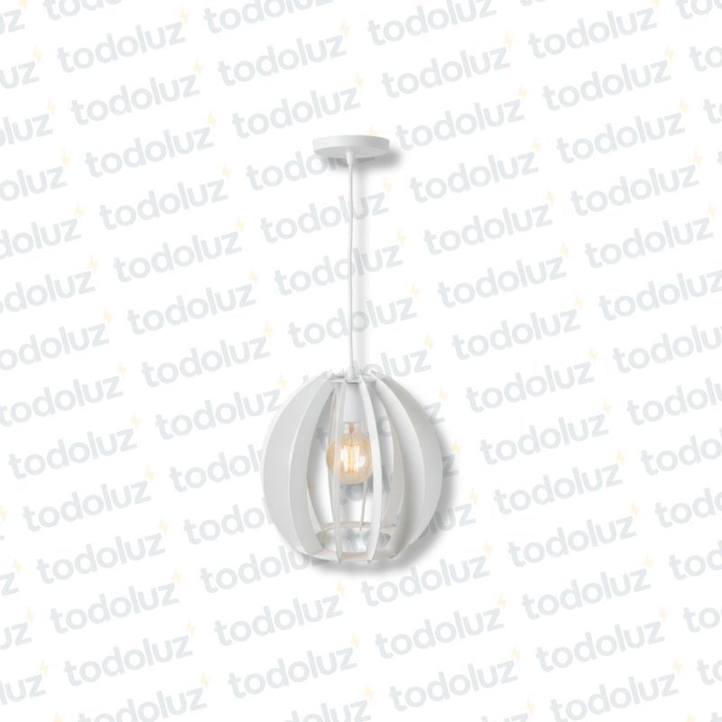 Colgante Esferico Abierto con Laminas Curvas Blanco 1*E27 (54.1127)