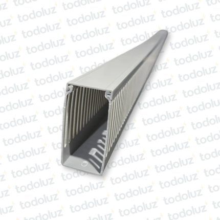 Cablecanal 40x80mm Ranurado Gris (x.tira/2mts)