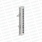 Bornera de Distribucion 1P x 15 Bornes c/ Soporte Din Gris