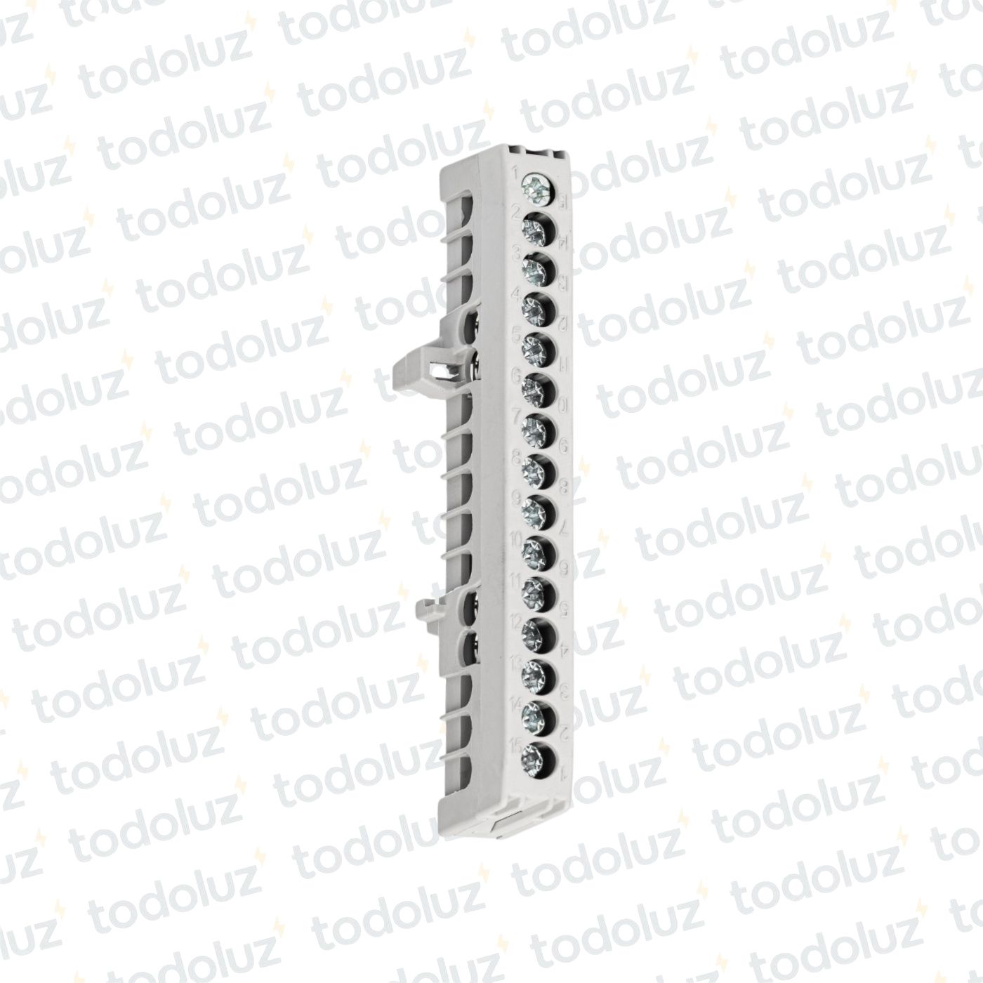 4251456f-fb97-409f-b0b0-f34d2f5d6cf8-12734.jpg Bornera de Distribucion 1P x 15 Bornes c/ Soporte Din Gris