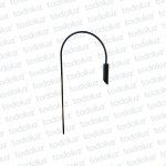 Poste Negro Luz Indirecta p/ Lampara MR11 c/ Poste Curvo 1*GU10 1200mm (58.034)