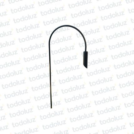 Poste Negro Luz Indirecta p/ Lampara MR11 c/ Poste Curvo 1*GU10 1200mm (58.034)