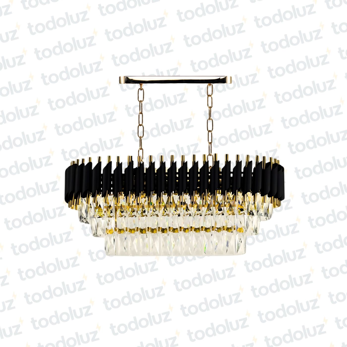 45f6b5db-a9e7-49b2-8805-48167ac1aed8-12471.jpg Colgante Rectangular Combinado Dorado/Negro c/Cadena Triple Nivel Cristales 8*E14 (54.1067)