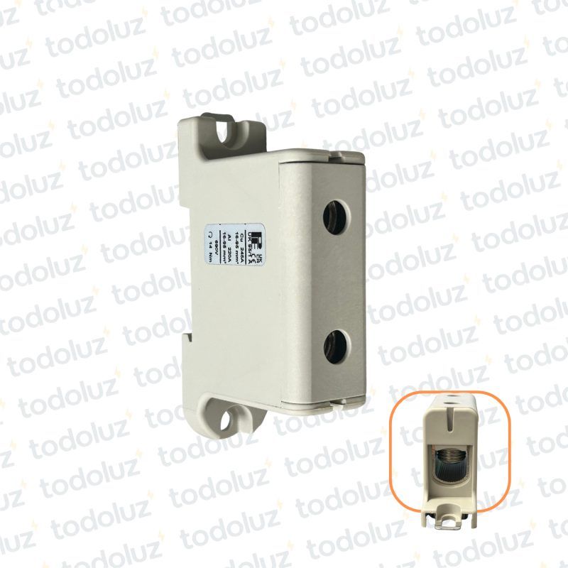 Bornera Din 95mm² Gris AL/CU Pol