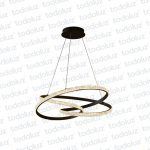 Colgante Aros Entrelazados Led Incorp. Efecto Diamante Acabado Negro 60W Luz Calida 3000°k (54.1156)