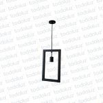Colgante Rectangulo Vertical Negro 1*E27 (54.1130)