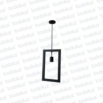 Colgante Rectangulo Vertical Negro 1*E27 (54.1130)