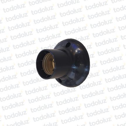 Portalampara E27 Plastico Receptaculo Recto Negro 150W 250V
